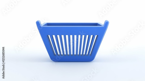 Blue 3D Shopping Basket Ill...