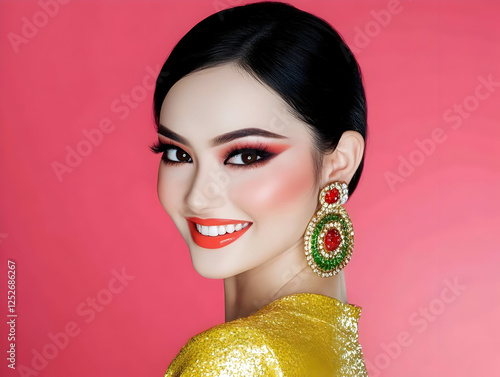 Glamorous Woman Portrait Il...