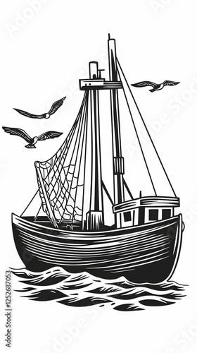 Fishing Boat Illustration