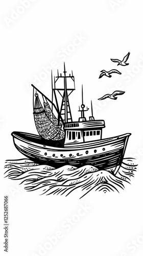 Fishing Boat Illustration: ...