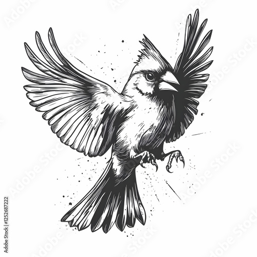 Majestic Bird in Flight Ill...