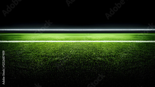 Night Stadium Field 3D Render