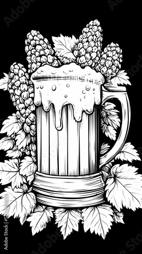 Beer Mug Illustration with ...