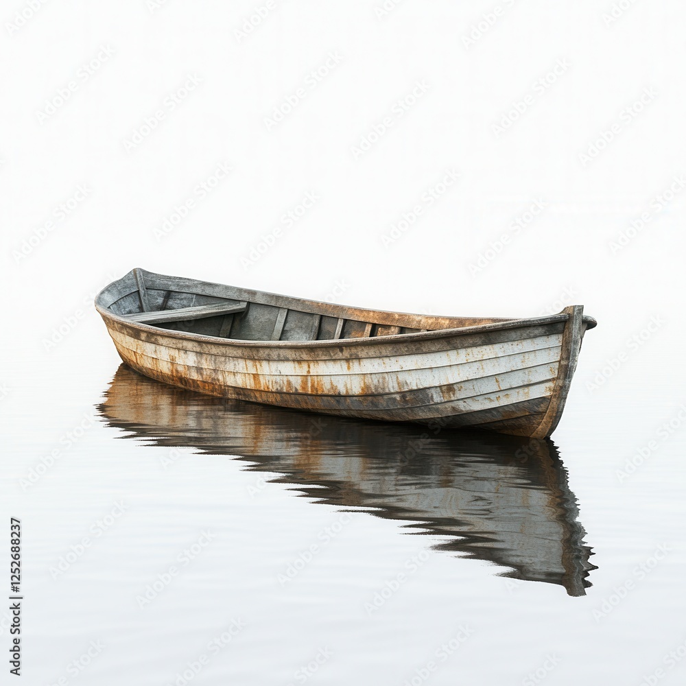 Obraz premium Low pixel art boat drifting serenely on tranquil water, featuring a transparent background for versatile use in digital projects