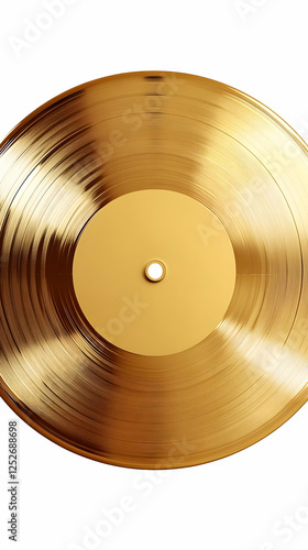Golden Vinyl Record 3D Illu...