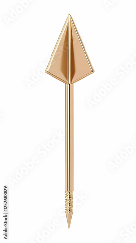 Golden 3D Arrowhead Illustr...