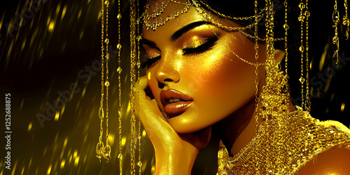 Golden Goddess Illustration