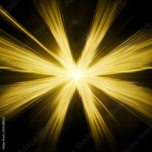 Golden Abstract Burst Backg...