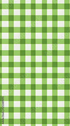 Green Gingham Background Il...