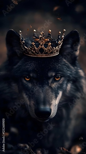 Majestic Wolf King Illustra...
