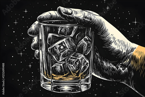 Cosmic Whiskey Illustration