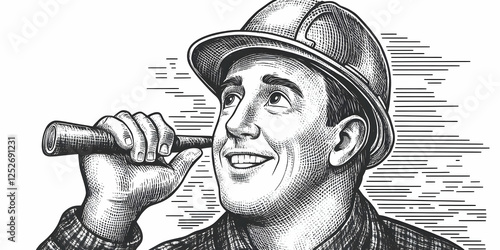 Engraved Illustration of a ...