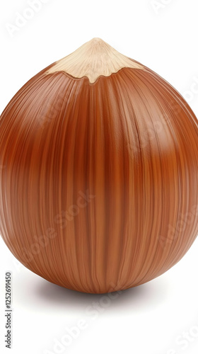 Hazelnut 3D Render, Brown N...
