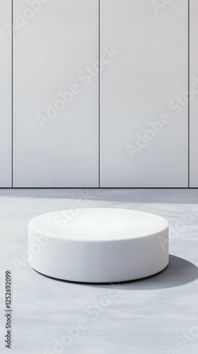 White Cylinder 3D Render Mi...