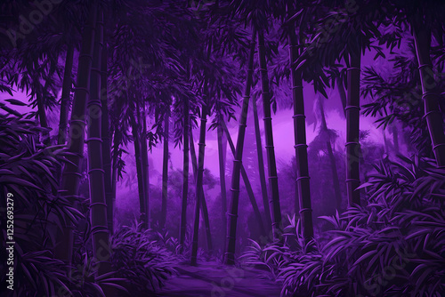 Purple Bamboo Forest Illust...