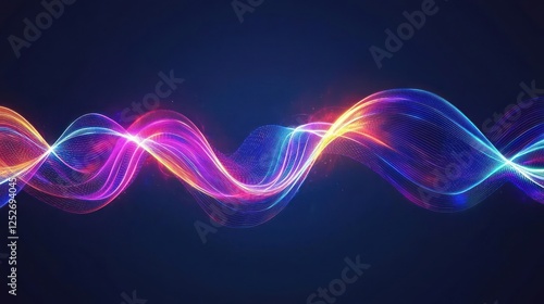 Wallpaper Mural Abstract Glowing Colorful Wave Design Torontodigital.ca