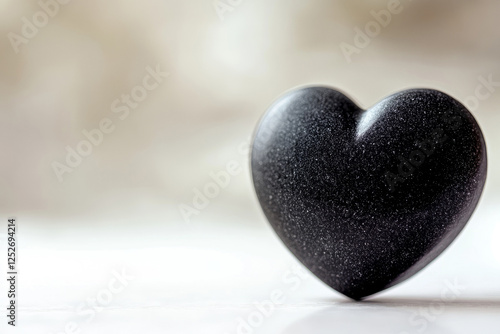 Minimal black heart sculpture accentuating bold elegance for modern decor and personal symbolism