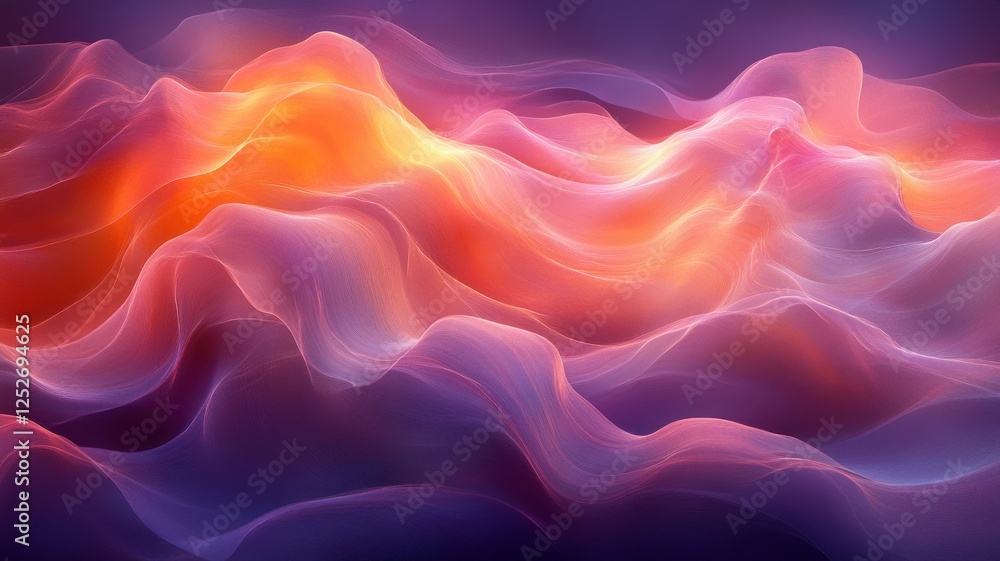Fototapeta premium Abstract Colorful Waves of Light Flowing in Dynamic Patterns