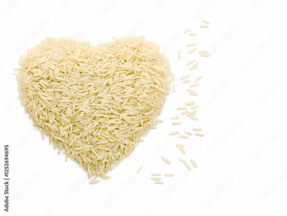 Heart-Shaped Rice Grains Photo Heart-Shaped Rice Grains Photo