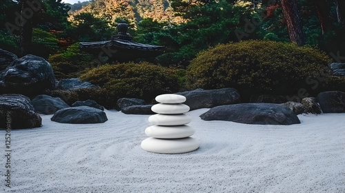 Zen Garden 3D Illustration:...