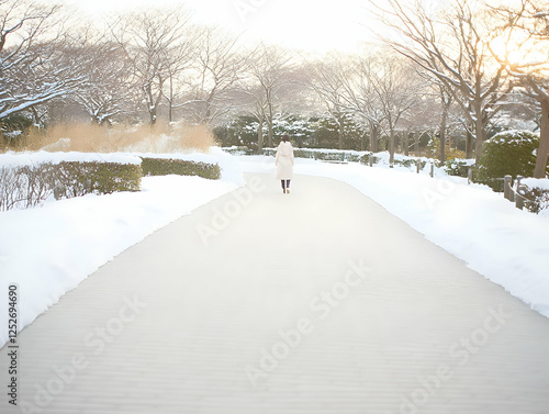 Snowy Path Winter Illustration