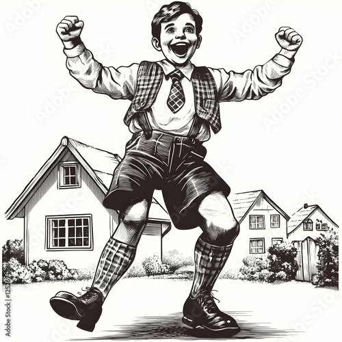 Joyful Boy Illustration Sub...