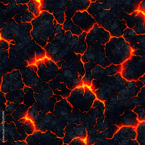Molten Lava Crackle Backgro...