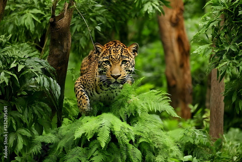Jungle Leopard Realistic Image