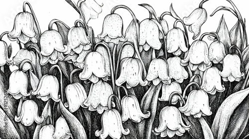 Monochrome Floral Illustrat...