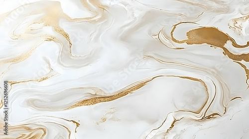 Abstract Gold White Marble ...