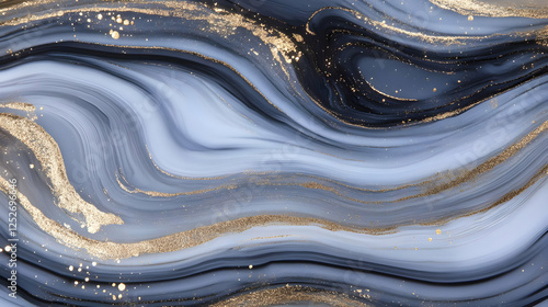 Abstract Liquid Gold Marble...