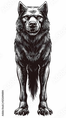 Majestic Wolf Illustration