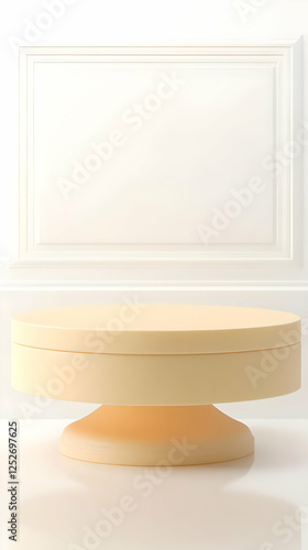 Pastel Yellow 3D Render Cak...