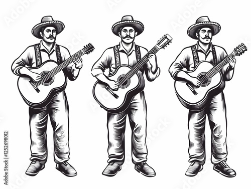 Guitar Players Illustration
