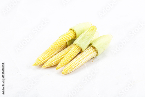 Small young baby corn heap