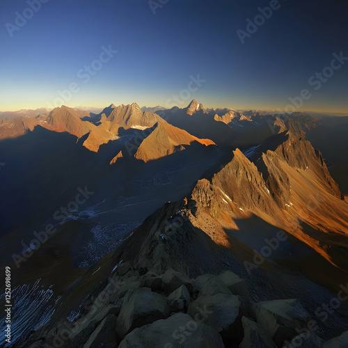 Golden Hour Mountain Peak R...