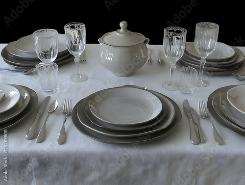 Elegant Table Setting Illus...