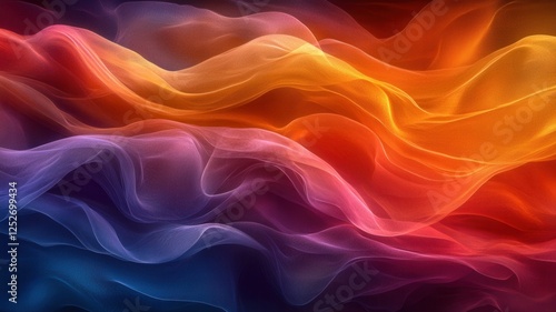 Wallpaper Mural Colorful Abstract Waves of Flowing Light in Vibrant Shades Torontodigital.ca