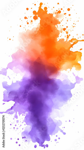 Orange Purple Watercolor Ab...