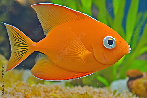Vibrant Orange Fish Illustr...