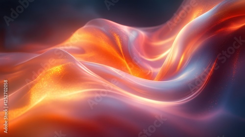 Wallpaper Mural Abstract Wave of Light with Warm Colors and Smooth Textures Torontodigital.ca