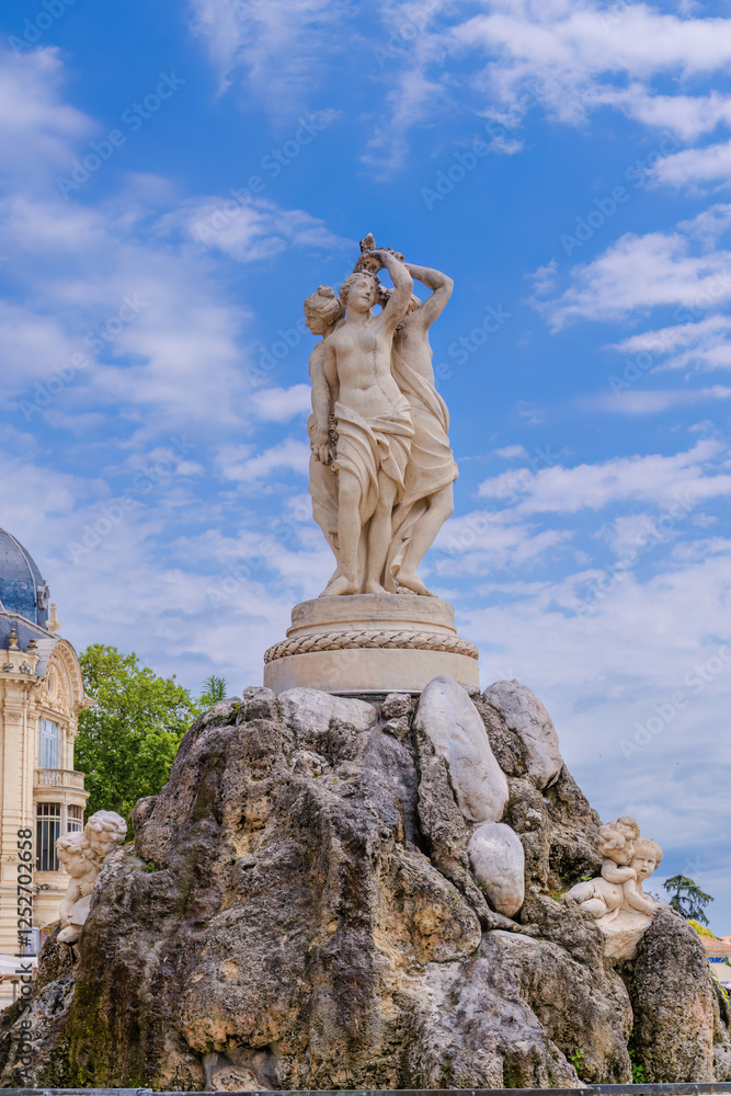 Fountain in the Place de la Comedie