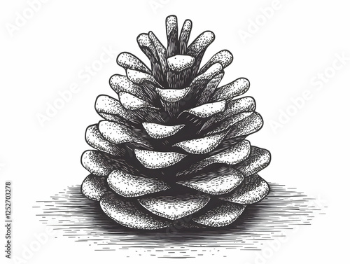 Pine Cone Illustration: Det...