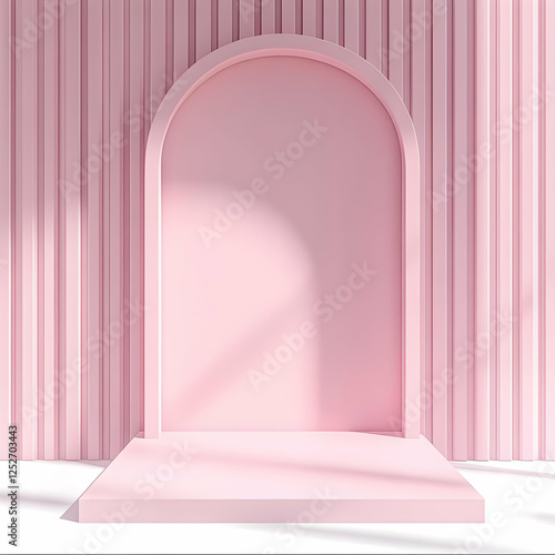 Pink Arch 3D Background Render
