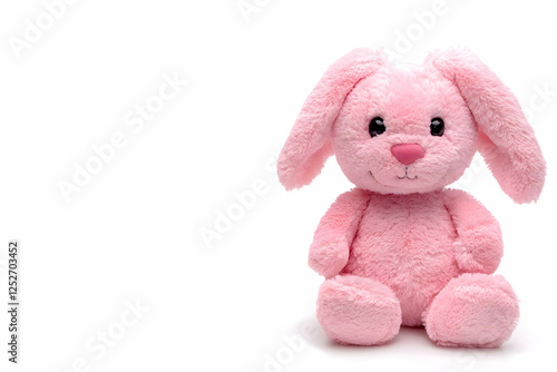 Pink Plush Bunny Toy Illust...