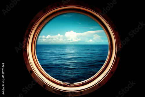Ocean View from Porthole Il...