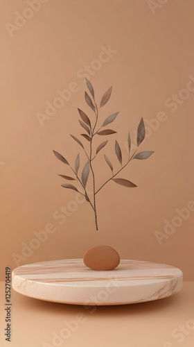 Neutral Tones 3D Render Pla...