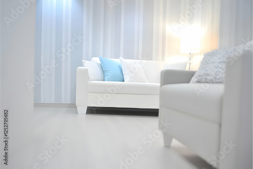 White Sofa Interior Illustr...