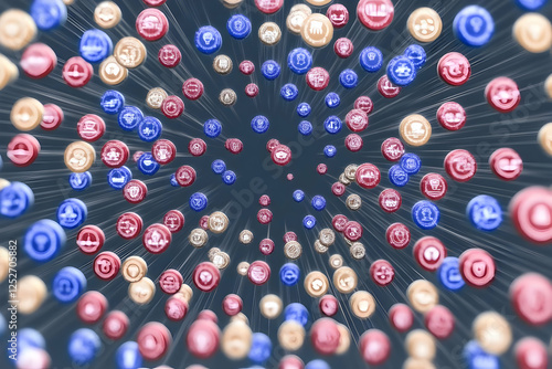 Abstract 3D Icon Burst Back...