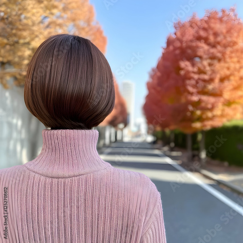 Autumn Stroll Realistic Image